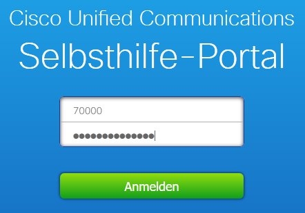 Anmeldemaske vom Callmanager