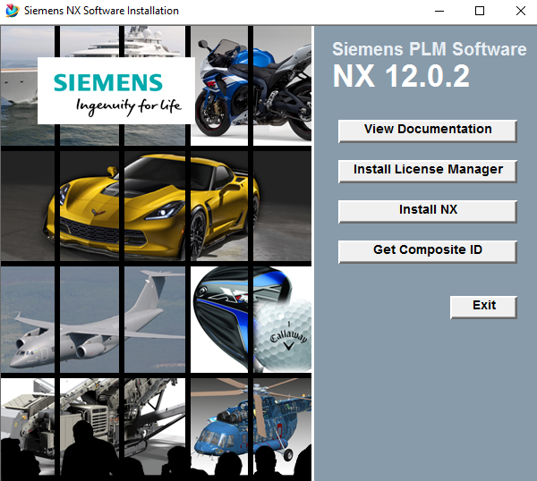 Siemens NX Launcher des Installationsprogramms