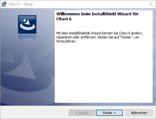 Installationsprozess startet