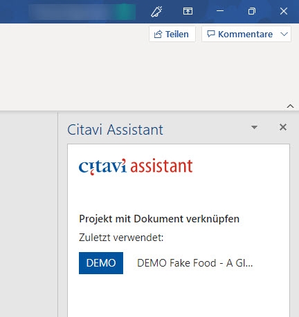 Citavi Web: Arbeiten mit Projekten