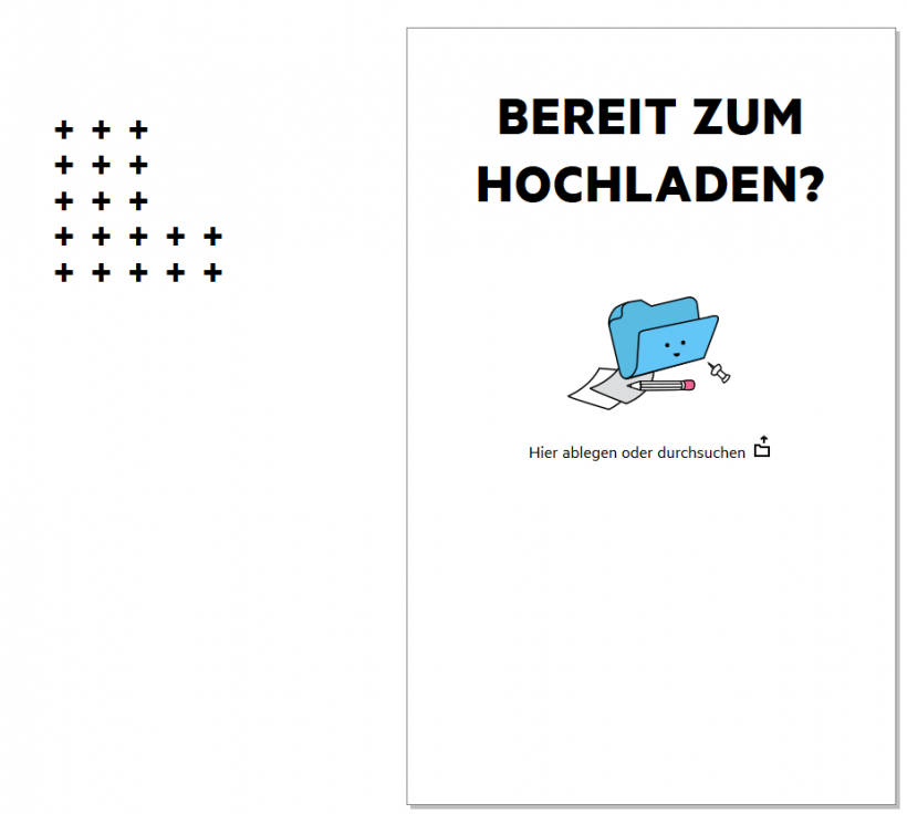 Filr: Drag&Drop Feld um die Angeforderte Datei hochzuladen