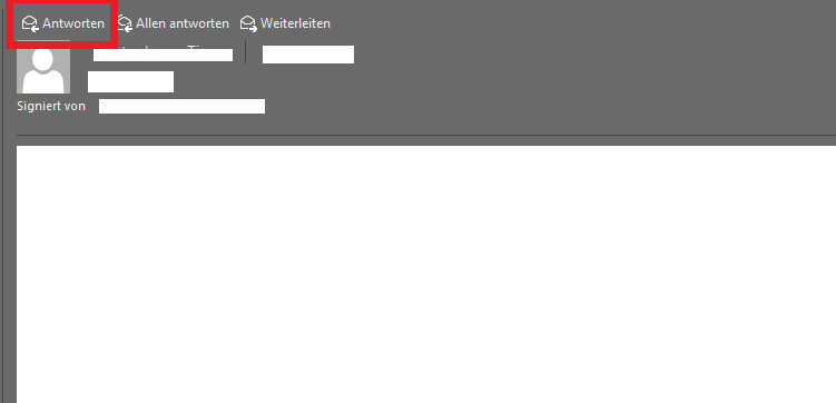 Auf die Email antworten