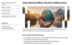 Das Bild zeigt die Startseite des deutschen Webseitenauftritts des International Office der HSBI